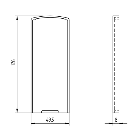 Plaque de finition latrale pour profil aluminium Pices pour fixation  l`anglaise Garde-corp