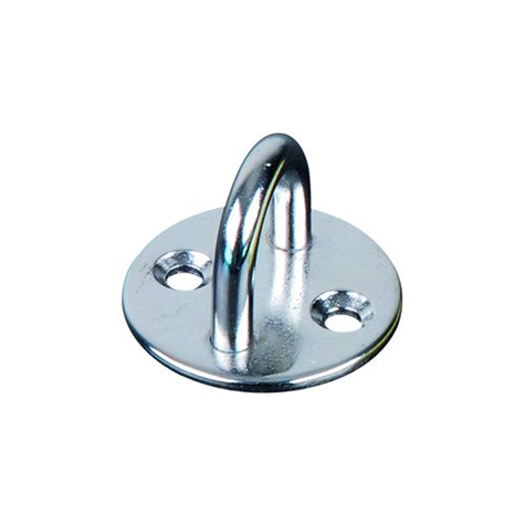 Platine base ronde avec anneau inox 316 Chape et platine pour tendeur cable  inox Tendeur manue