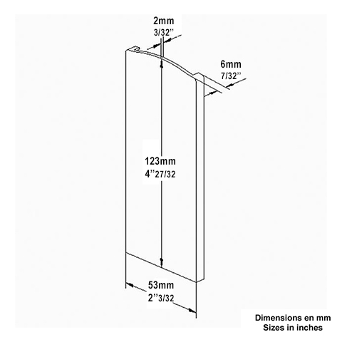 Cache de finition gauche de profil en U aluminium pour garde corps en verre fixation dcale F