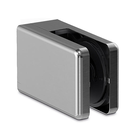 Accessoires Inox Système complet de pince à verre carrée 45x65mm en inox 304 pour Ø42,4mm Systè