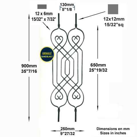 Panneau dco H900mm 12x12mm Panneau dco Panneau dcoratif