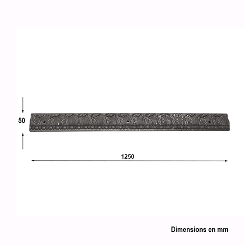 Profil moulur 35x12mm en aluminium pour habillage des soubassements de portails profil moulur