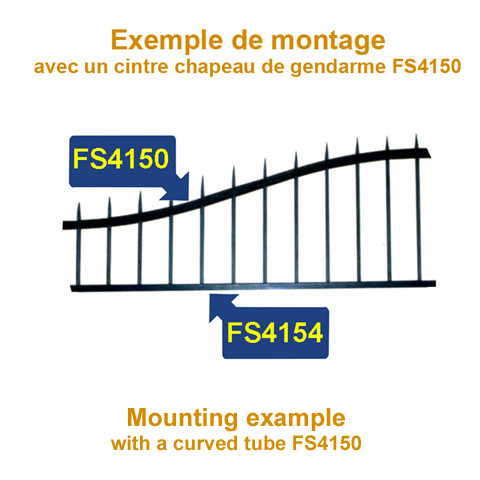 Tube lisse 40x30mm perc trous 17mm pour portais ou cltures lisse prperce Profil lisse pou